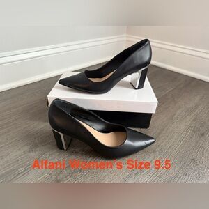 Alfani Black Women's Heels with Silver Accents